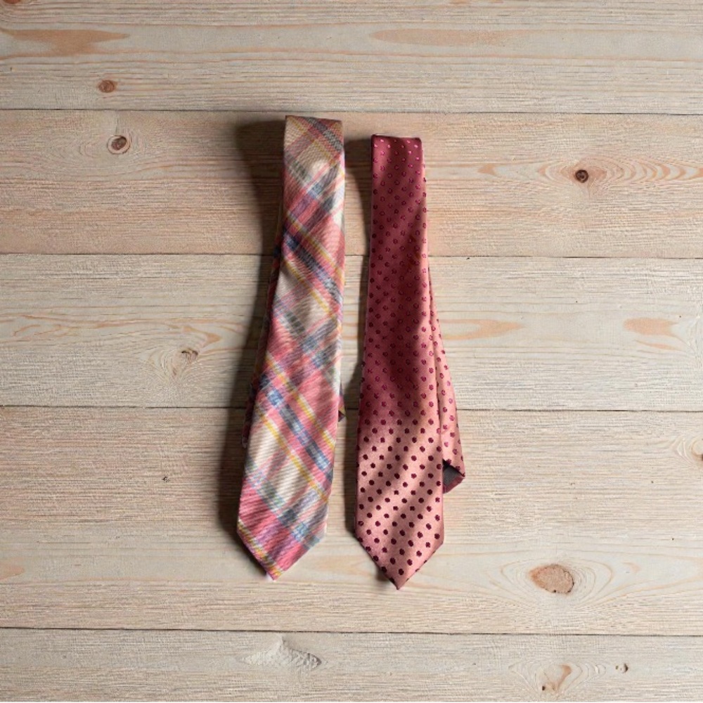 Elegant Pink and Multicolor Ties Set, 5 bucks each